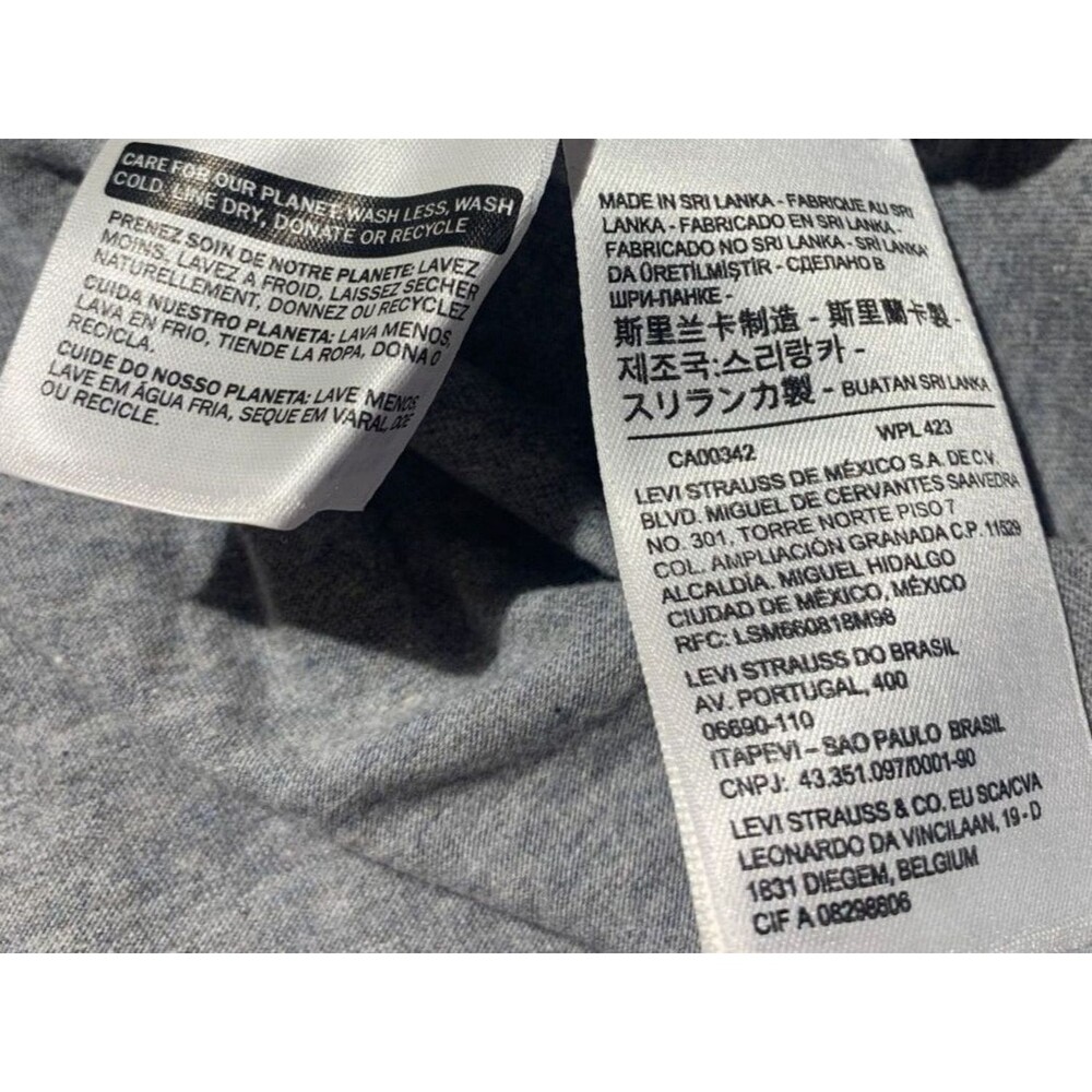 Levi’s Graphic Logo T-Shirt Mens XL Gray Levi Strauss & Co Casual Tee - Picture 7 of 8